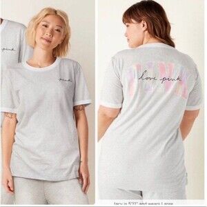 VS PINK CAMPUS TEE SHIRT RINGER FREYA TIE DYE xxl